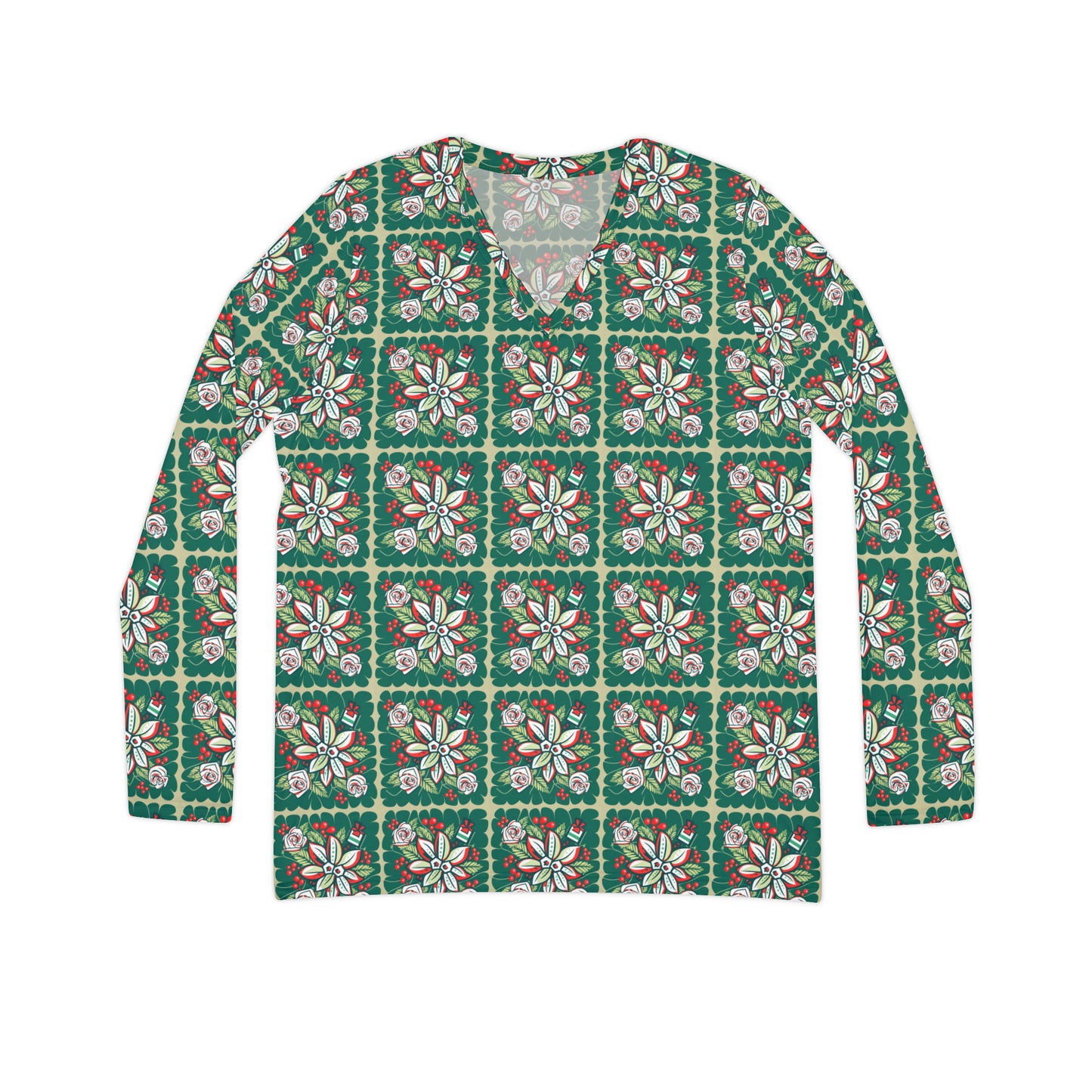 Festive Floral Long-sleeved Tee